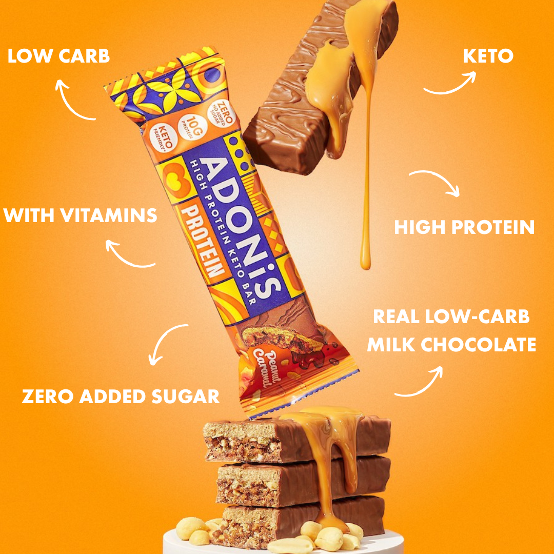 Caramel Peanut Keto High Protein Bars  (16x45g)