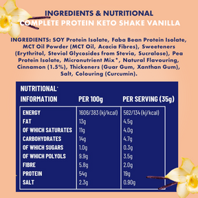 ADONiS Complete Protein Keto Shake - Vanilla