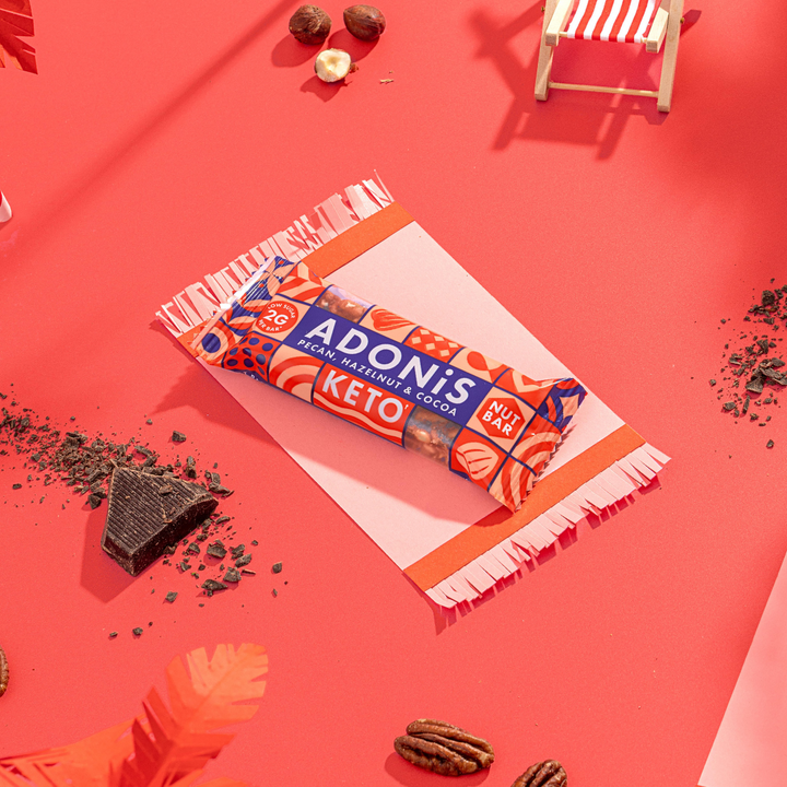 Pecan, Hazelnut & Cocoa Keto Nut Bar